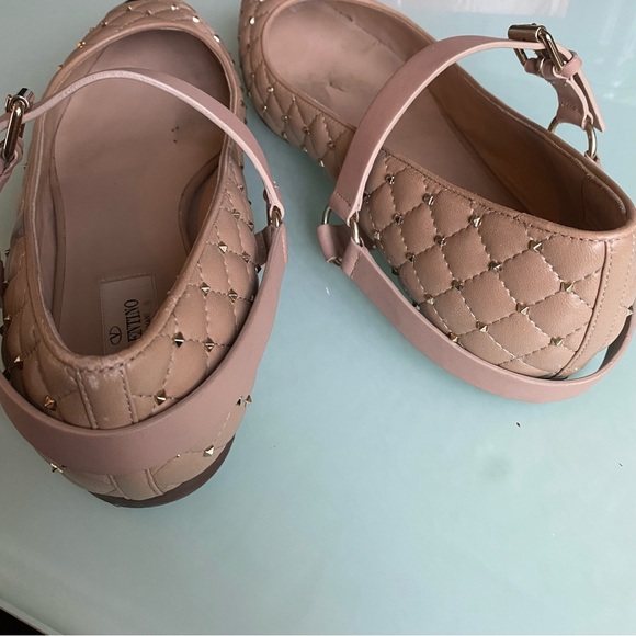 VALENTINO GARAVANI ROCKSTUD BALLERINA FLATS/METAL TOE CAP - Picture 5 of 10